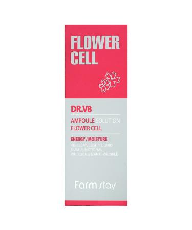 Farmstay Dr. V8 Flower Cell Ampoule Solution 30ml - Revitalize & Nourish Skin - Buy Online on GoSupps.com