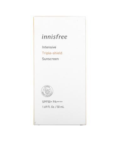 Innisfree Triple-Shield Sunscreen SPF50+ PA++++ - 1.69 fl oz (50 ml) | Best UV Protection - Buy Online on GoSupps.com