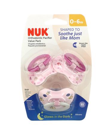 NUK Orthodontic Pacifier Value Pack 0-6 Months - 3 Pack | Baby Soothing Essentials - Buy Online on GoSupps.com