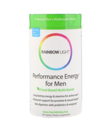Rainbow Light Performance Energy for Men Food-Based Multivitamin 180 Tablets