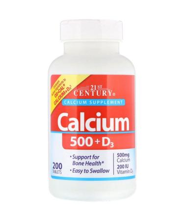 21st Century Calcium 500 + D3 200 Tablets