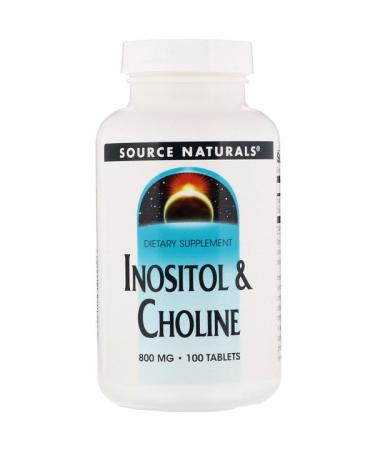 Source Naturals Inositol & Choline 800 mg 100 Tablets