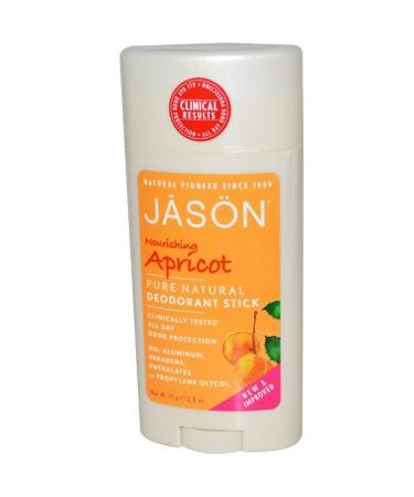 Jason Natural Deodorant Stick Nourishing Apricot 2.5 oz (71 g)
