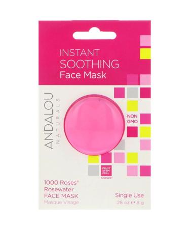 Andalou Naturals Instant Soothing 1000 Roses Rosewater Face Mask .28 oz (8 g)