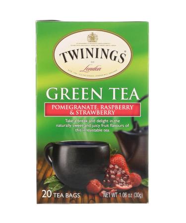 Twinings Green Tea Pomegranate Raspberry & Strawberry 20 Tea Bags 1.06 oz (30 g)