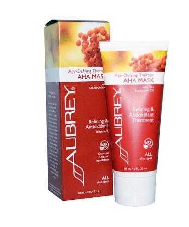 Aubrey Organics Age-Defying Therapy AHA Mask All Skin Types 3 fl oz (89 ml)
