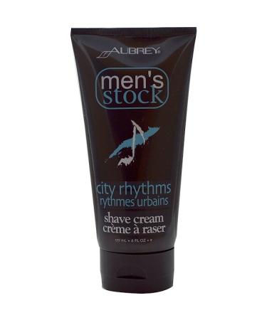 Aubrey Organics Men's Stock Shave Cream City Rhythms 6 fl oz (177 ml)