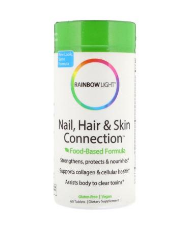 Rainbow Light Nail Hair & Skin Connection Food-Based Formula 60 Tablets