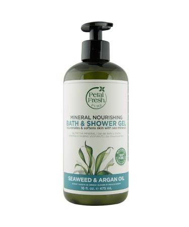 Petal Fresh Pure Mineral Nourishing Bath & Shower Gel Seaweed & Argan Oil 16 fl oz (475 ml)