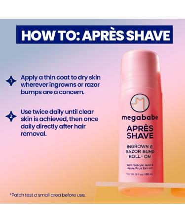 Discover megababe AprÃ¨s Shave - Ingrown Hair & Razor Bump Roll-On 3 oz - Elevate Your Style Instantly! - Buy Online on GoSupps.com