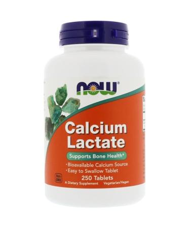 Now Foods Calcium Lactate 250 Tablets