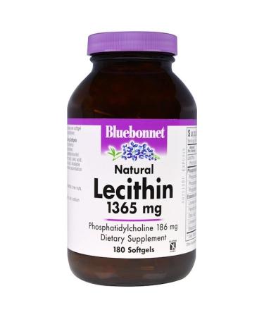 Bluebonnet Nutrition Natural Lecithin 1365 mg 180 Softgels - Buy Online on GoSupps.com