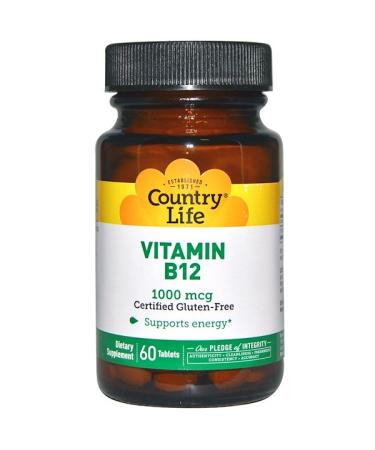 Country Life Vitamin B12 1000 mcg 60 Tablets