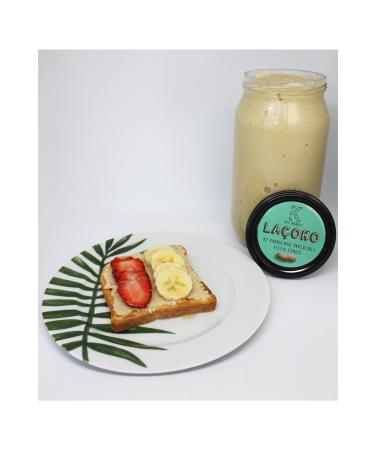 LA OKO La oko 1 Kg Sugar-free Additive-free Gluten-free Vegan Lightly Roasted (RAW) Peanut Butter with Chips - Buy Online on GoSupps.com