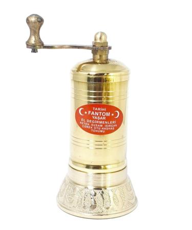 FANTOM Brass Mortar No:1 Brass Embroidered Linen Chubby Black Pepper Grinder 3-Piece Mill Set - Buy Online on GoSupps.com