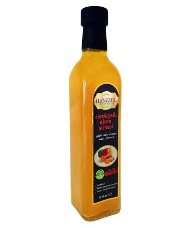 Hanzade Herbal Turmeric Apple Cider Vinegar 500 ml Natural Fermented Apple Cider Vinegar With Turmeric (ZE-643110) - Buy Online on GoSupps.com