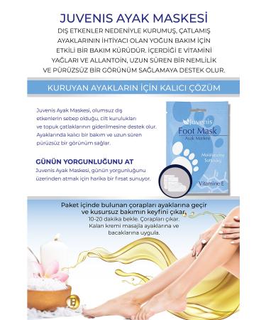 Juvenis Wheat Oil Vitamin E Moisturizing Anti-Crack 4-Piece Powerful Hand and Foot Mask Care Set - Buy Online on GoSupps.com