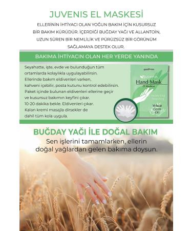 Juvenis Moisturizing and Nourishing Hand Mask Set Wheat Oil 3-Piece Inclusive Hand Care Set - Buy Online on GoSupps.com