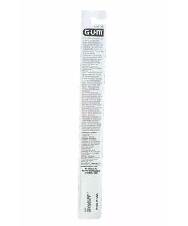 GUM 411 Classic Full size brushes Soft Toothbrush With Rubber Tip - 12 count - Buy Online on GoSupps.com