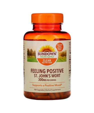 Sundown Naturals Feeling Positive St. John's Wort 300 mg 150 Capsules