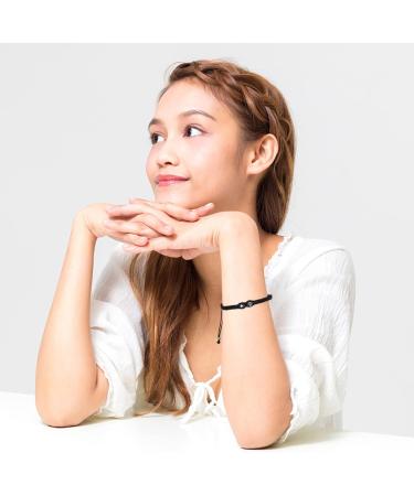 SHERCHPRY 3pcs Black and White Heart Bracelet rope bracelets heart bracelet for couples Beads Heart Bracelet Matching friendship bracelet lovers universal black rope the Letter Is Acrylic - Buy Online on GoSupps.com