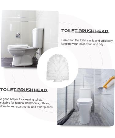 Solustre 3-Pack Toilet Brush Replacement Heads - White Plastic Cleaning Brushes for Thorough Toilet Bowl Care - Buy Online on GoSupps.com