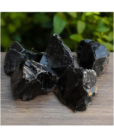 Collection Natural Rough Black Obsidian Raw Rock Stone Crystal Healing (Size : 400-450g) - Buy Online on GoSupps.com