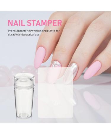 Beaupretty Clear Nail Stamp Kit - French Nail Stamper & Silicone Jelly Nail Art for DIY Manicure (Transparent) - International Shipping - Buy Online on GoSupps.com