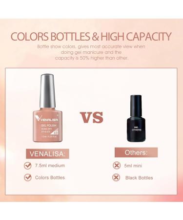 VENALISA Nude Gel Nail Polish Set Gel Nail Polish Kit 12 Colors Pink Grey Beige Rose Natural Skin Tone Soak Off UV Nail Polish for beginner manicure at home - Buy Online on GoSupps.com