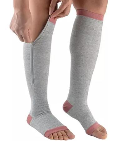 Buy Compression Socks with Zipper - High Open Toe Breathable Calf Support for Men & Women | XXL Running Compression Stockings - Buy Online on GoSupps.com