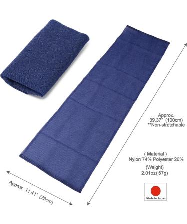 Japanese Exfoliating Washcloth - Back Scrubber for Dead Skin Removal - Exfoliating Towel for Fluffy Foam Lather - Loofah for Women and Men (Blue) - Buy Online on GoSupps.com