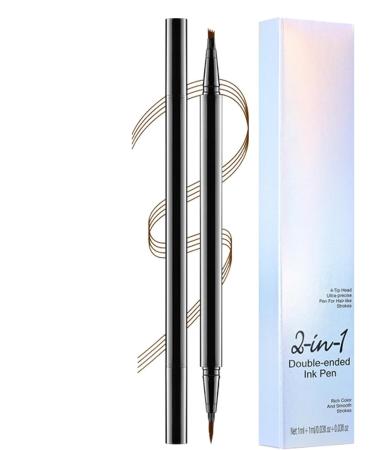 FmtwPhn Eyebrow Fountain Pen Doublesided Hairy Eyebrow Pencil Long Lasting Eyebrow Contour Pen Beauty Products for Daily Travel Work Business 2 - Buy Online on GoSupps.com