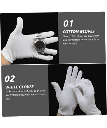 Housoutil 15 Pairs Overnight Moisture Gloves Stretchable Gloves Sleeping Gloves Dry Hands Spa Gloves Hands Night Mittens Hands Care Mittens Black Winter Men Bottle Running White Cotton Miss - Buy Online on GoSupps.com