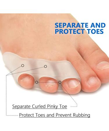 4 Toe Spreader Silicone | Toe Separator for Overlapping Toes Blisters & Calluses | Foot Pain Relief - Buy Online on GoSupps.com