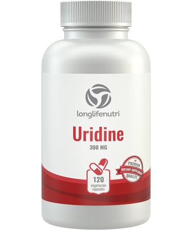 Uridine Monophosphate 300mg - Choline Enhancer for Memory & Brain Function - 120 Capsules - Made In USA - Buy Online on GoSupps.com