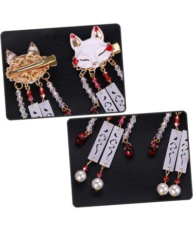 SOESFOUFU 1 Pair Fox Tassel Clip Tassel Drop Barrette Chinese Tassel Hair Clips Animal Hair Clip Tassel Barrette Chinese Hair Accessories Chinese Tassel Hairpin Tassel Hairpin - Buy Online on GoSupps.com