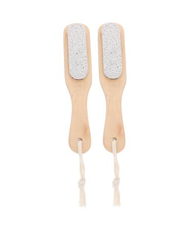 FRCOLOR 2pcs Scrub Tool Foot Scraper Nursing Accessories Pedicure Tools Body Brush Feet Cleaning Brush Body Scrubbers Feet Grinding Brush Double Side Foot Brush Nail Tools Wooden Foot File