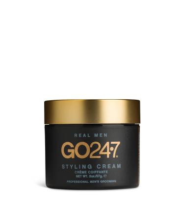 GO247 Styling Cream - Medium Hold/Matte Finish  2 Oz Ginseng + Macadamia Nut 2 Ounce (Pack of 1)