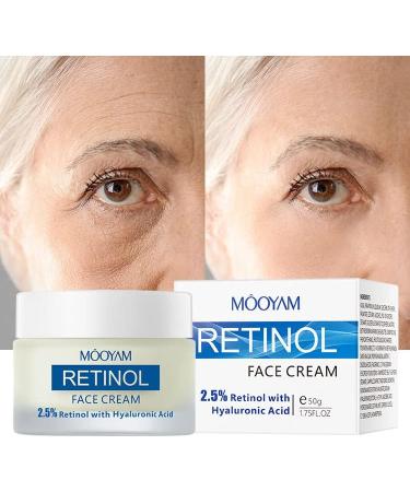 Retinol Cream for Face Face Moisturizer with 2.5% Retinol Hyaluronic Acid Anti-Aging Moisturizer for Face & Neck Wrinkle Reducer for All Skin Types - Buy Online on GoSupps.com