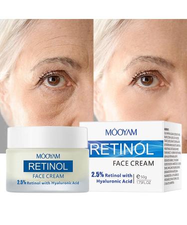 Retinol Cream for Face - 2.5% Retinol & Hyaluronic Acid Anti-Aging Moisturizer for All Skin Types - Buy Online on GoSupps.com