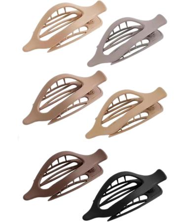 Flat Hair Claw French Design Alligator Hair Clip - Strong Hold Non Slip Barrettes Accessories Retro Duck Billed Hairpin for Thick Thin Hair Solid color - Buy Online on GoSupps.com
