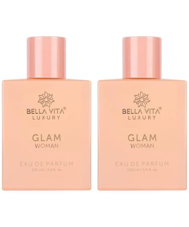 Luxury Glam Women Eau De Parfum Liquid Perfume For Her With White Honey & Virginia Cedar|Floral Long Lasting Edp Floral Fragrance Scent 100 Ml (3.4 fl.oz.) (Pack Of 2) 200 Millilitres (6.8 fl.oz.)