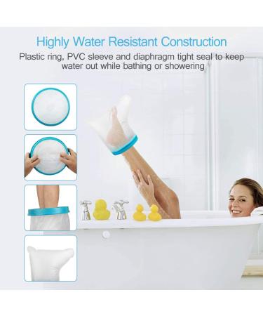 UpGoing Waterproof Foot Cast Cover - Adult Reusable Ankle Wound Protector for Shower & Bath - Watertight Cast Bag for Surgery, Burns - 100% Waterproof 2022 Upgrade - Buy Online on GoSupps.com