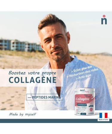 Nuviline Beauty Anti-Aging Marine Collagen Hydrolyzed Collagen Powder Hyaluronic Acid + Organic Vitamin C Oxidative Stress Protection Premium Quality Made in France 280 g (45 Doses) - Buy Online on GoSupps.com
