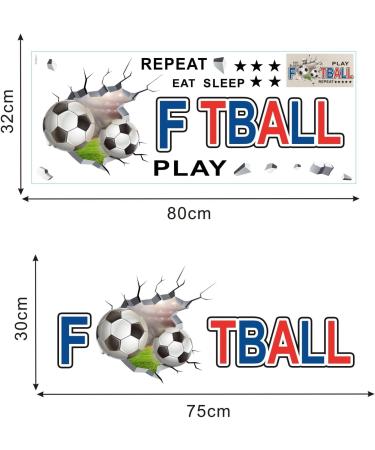 ANHUIB Football Wall Stickers - Boys Bedroom Decor | Soccer Sport Decal for Kids Room | Classroom Wall Decoration and Accessories - Buy Online on GoSupps.com