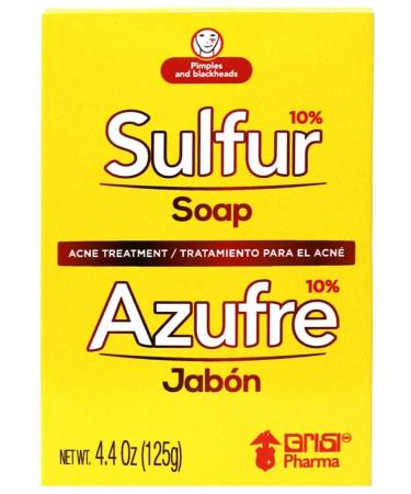 Sulfur Acne Treatment Soap with Lanolin 4.40 Oz Bar - Clear Skin Solution - Buy Online on GoSupps.com