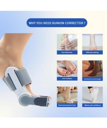 Bunion Corrector - Orthopedic Big Toe Straighteners | Adjustable Separator for Men & Women | Silicone Pad Bunion Splint for Pain Relief - Buy Online on GoSupps.com