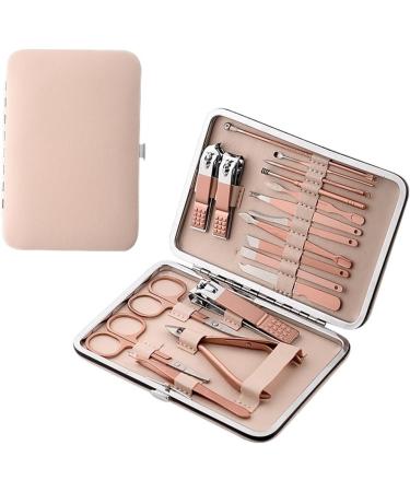 Nail Clippers Rose Gold 18 Piece Diagonal Exfoliating Stainless Steel Manicure Set Household Ear Spoon Scissors for - Buy Online on GoSupps.com