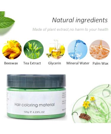 Permotary Hair Color Wax Styling Cream - Temporary Green Hair Dye for Parties Cosplay & Halloween - 4.23 OZ - Buy Online on GoSupps.com
