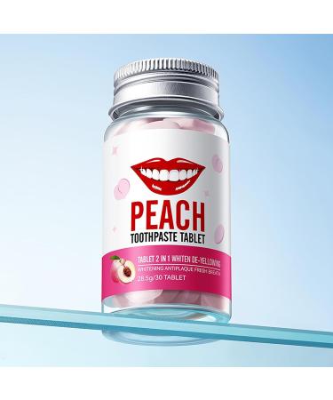 30 PCs Chewable Toothpaste Tablets & 20 PCs Fruity Mouthwash - Natural Tooth Care for Clean Teeth & Fresh Breath | Peach & Watermelon Flavor - Buy Online on GoSupps.com